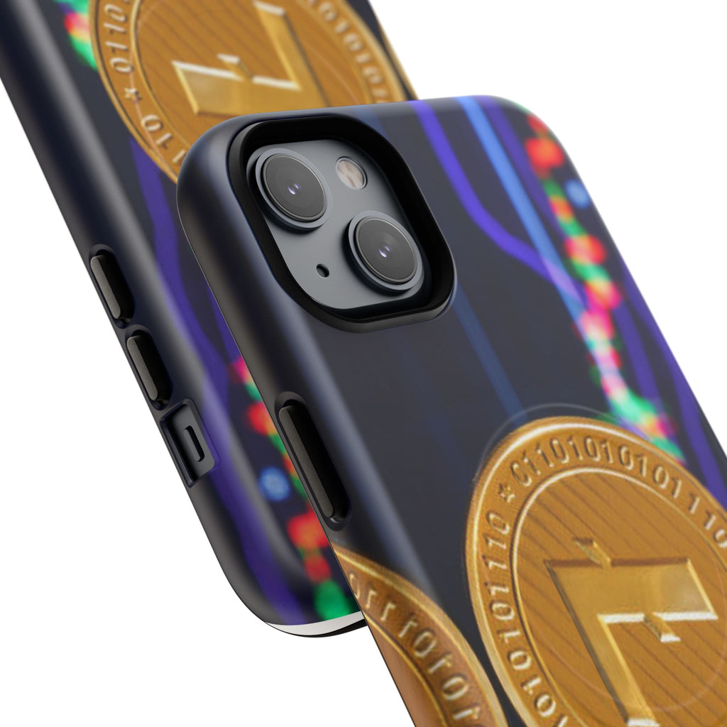 Litecoin Crypto Coin Phone Case | Tough Magnetic Case, Blockchain Design