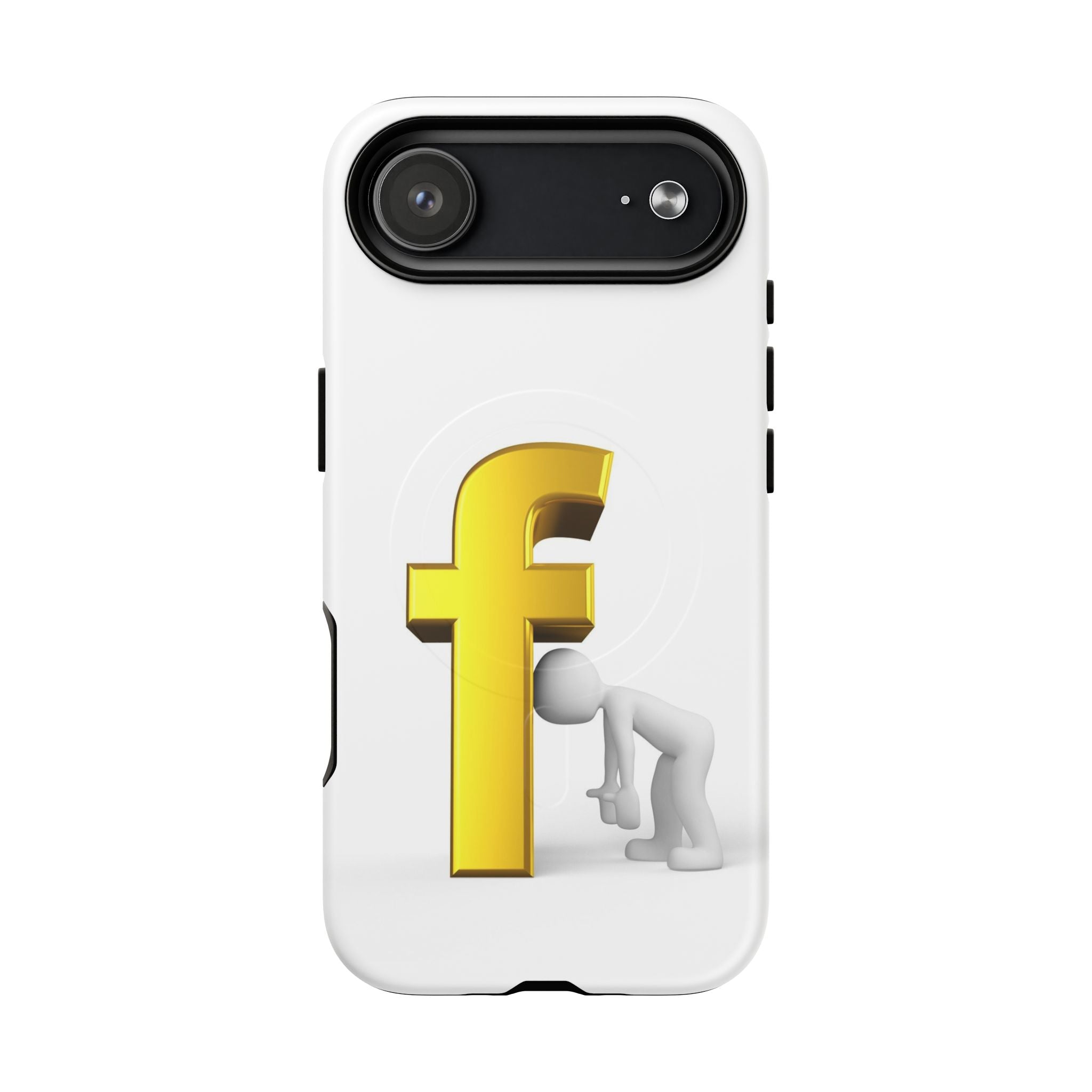 3D Gold Letter F Phone Case | Tough Magnetic Case