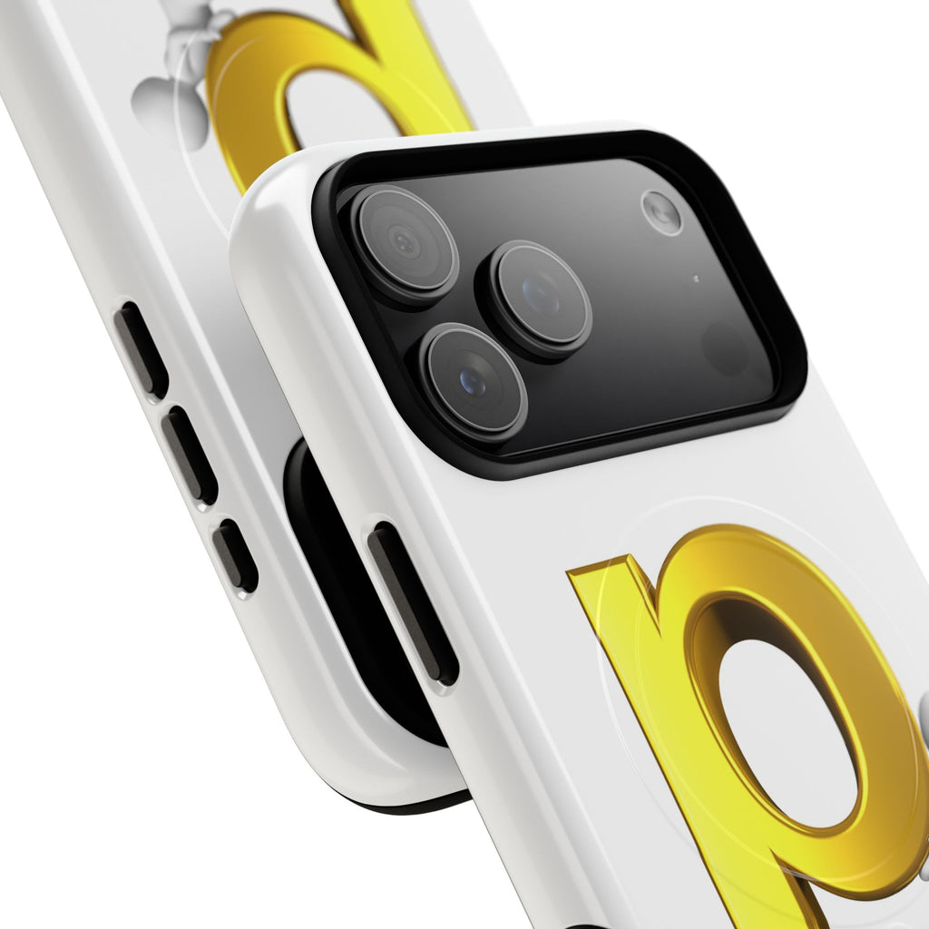 3D Gold Letter P Phone Case | Tough Magnetic Phone Case