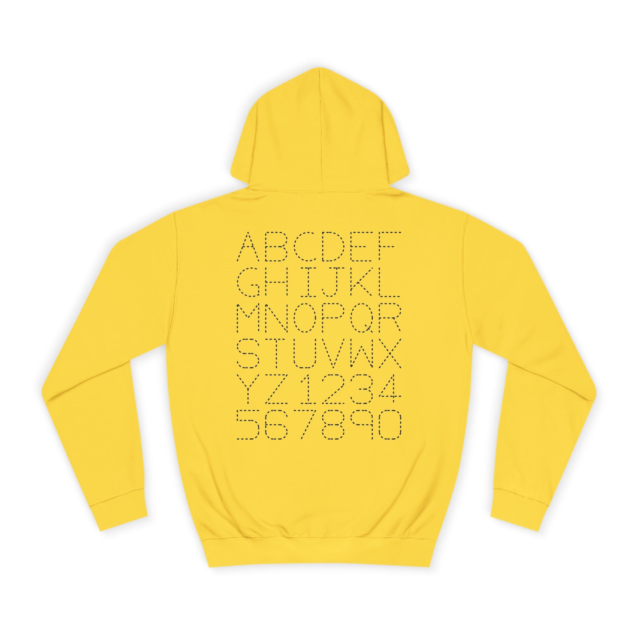 College Dotted Alphabet Hoodie | Campus Sweatshirt, Collegiate Style