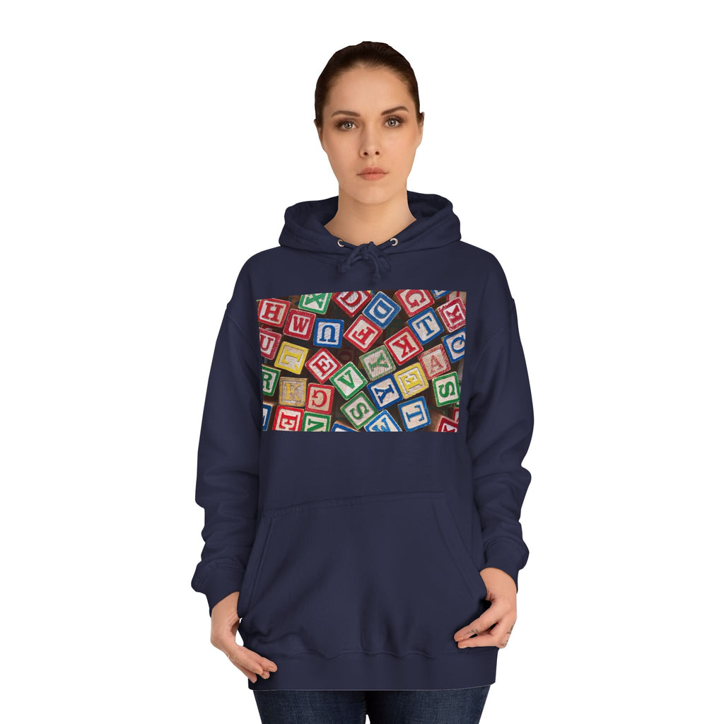 Colorful Alphabet Blocks Hoodie | Kids Letter Blocks Design