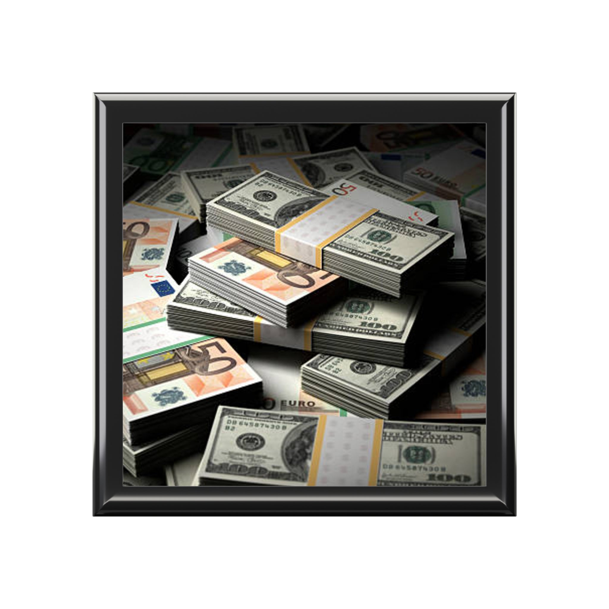 Stacks of Money Jewelry Box | Cash Pattern Keepsake Box