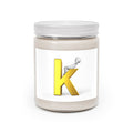 Yellow 3D Letter K Graphic Candle | Soy Candle Jar 9oz