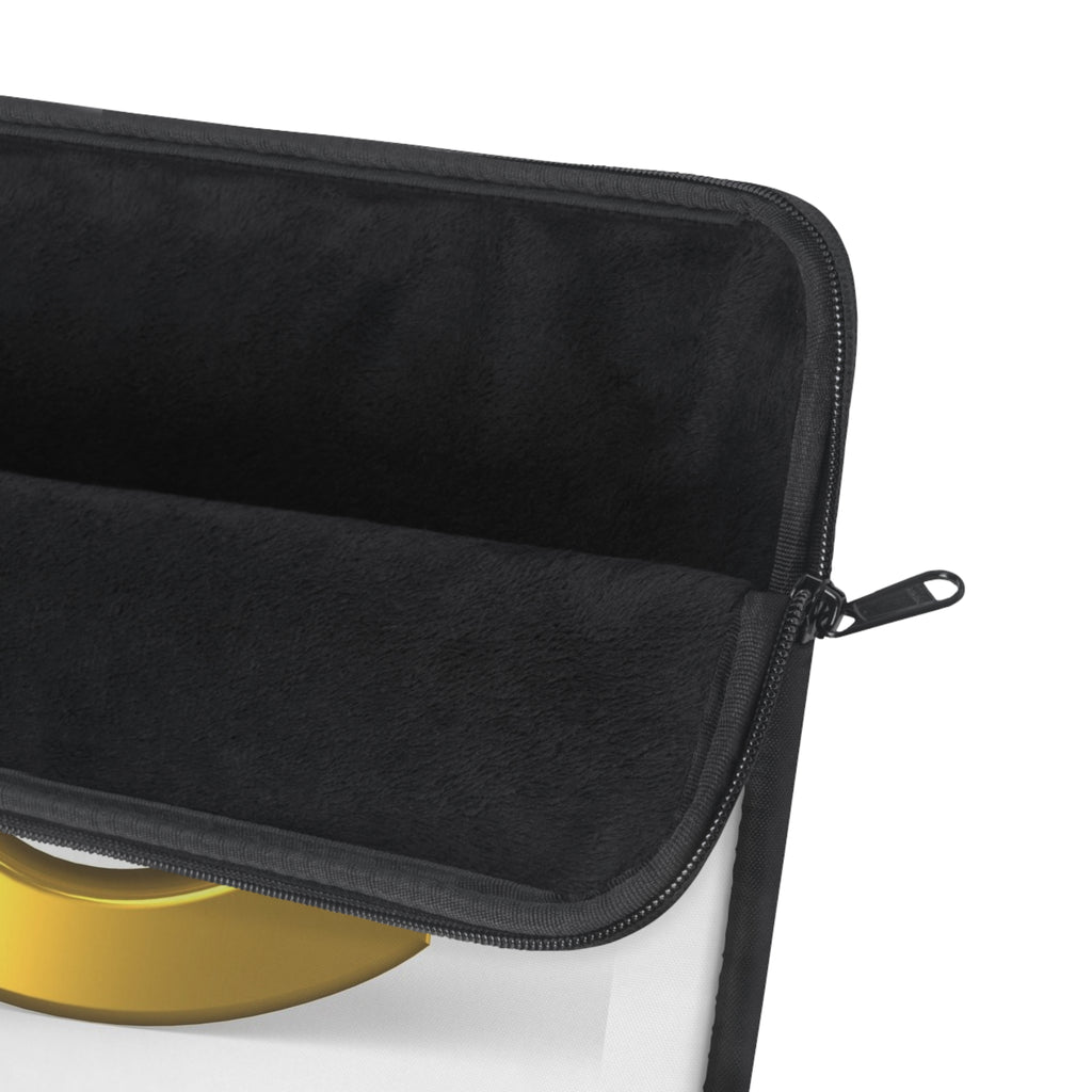 Gold Letter G with 3D Figure Laptop Sleeve | Monogram Initial Case