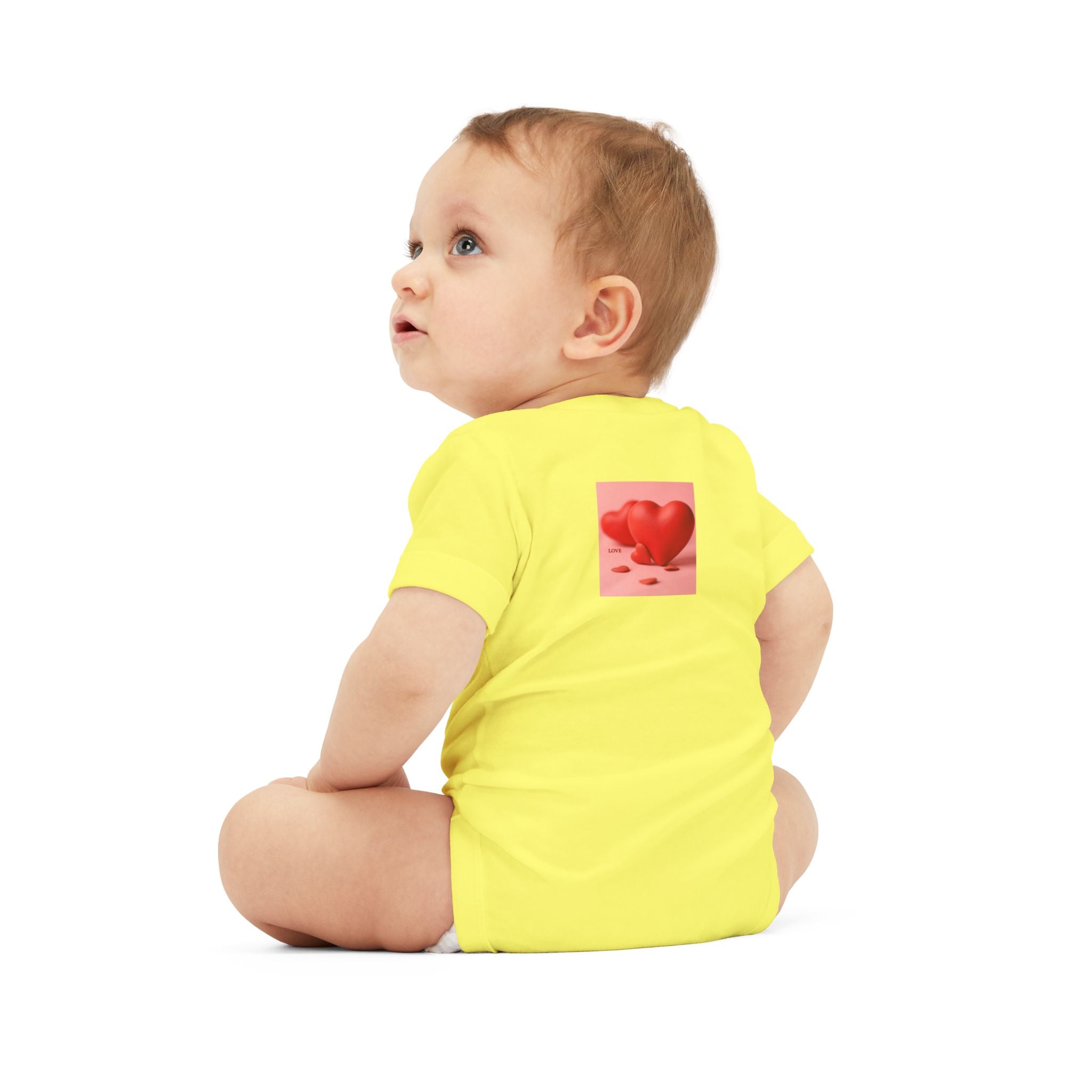 Red Heart Illustration Infant Bodysuit | Cute Valentine Baby Onesie