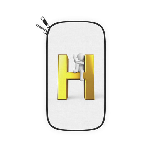 Portefeuille de Voyage Alpiniste 3D Lettre H Dorée | Accessoire de Voyage Initiale Monogramme