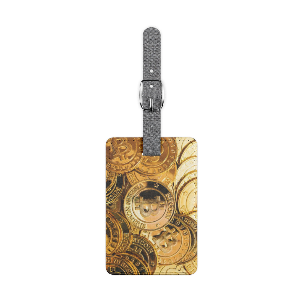 Bitcoin Coins Luggage Tag | Luxurious Travel ID