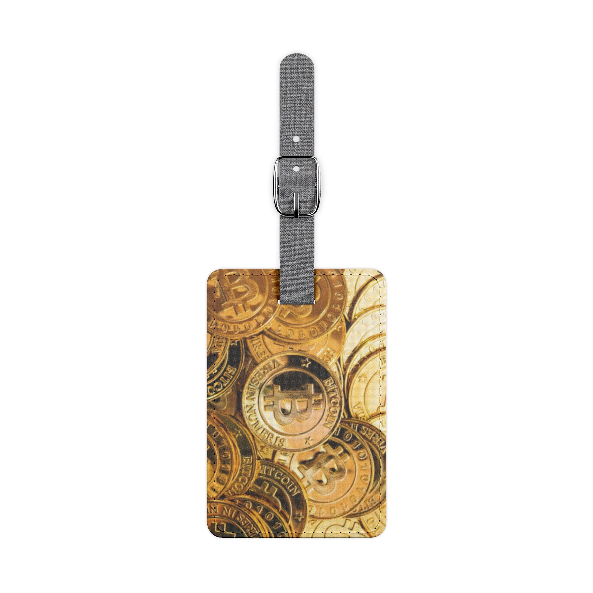 Bitcoin Coins Luggage Tag | Luxurious Travel ID
