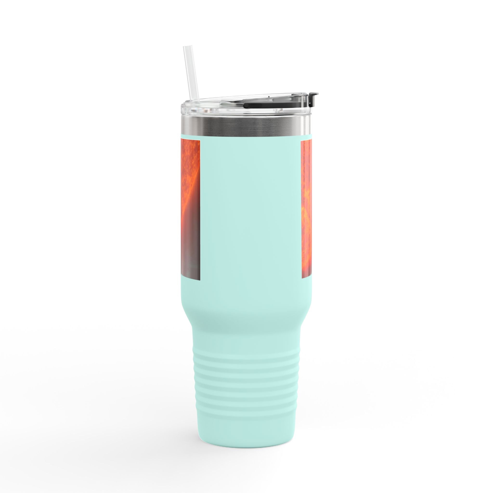 Mug de voyage isotherme 40 oz, photo rapprochée du soleil