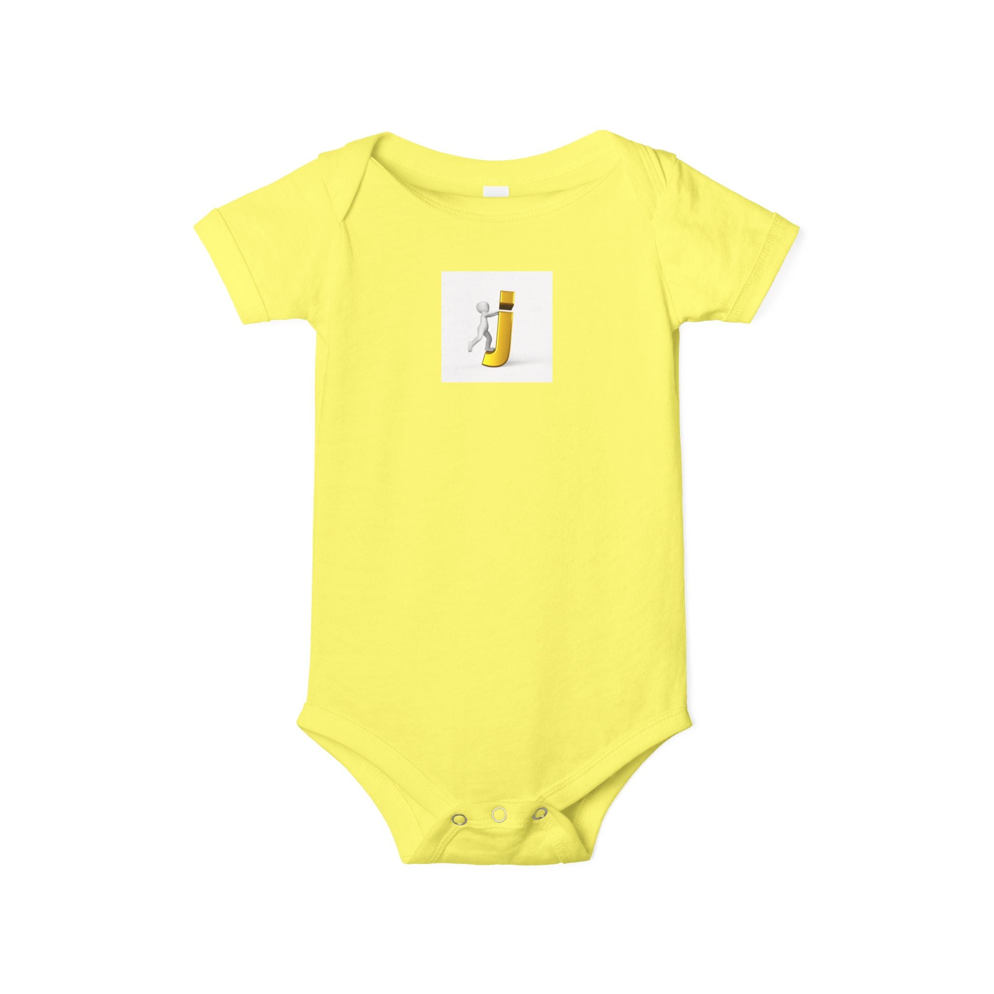 Motif Cavalier Lettre J | Grenouillère pour bébé | Body adorable