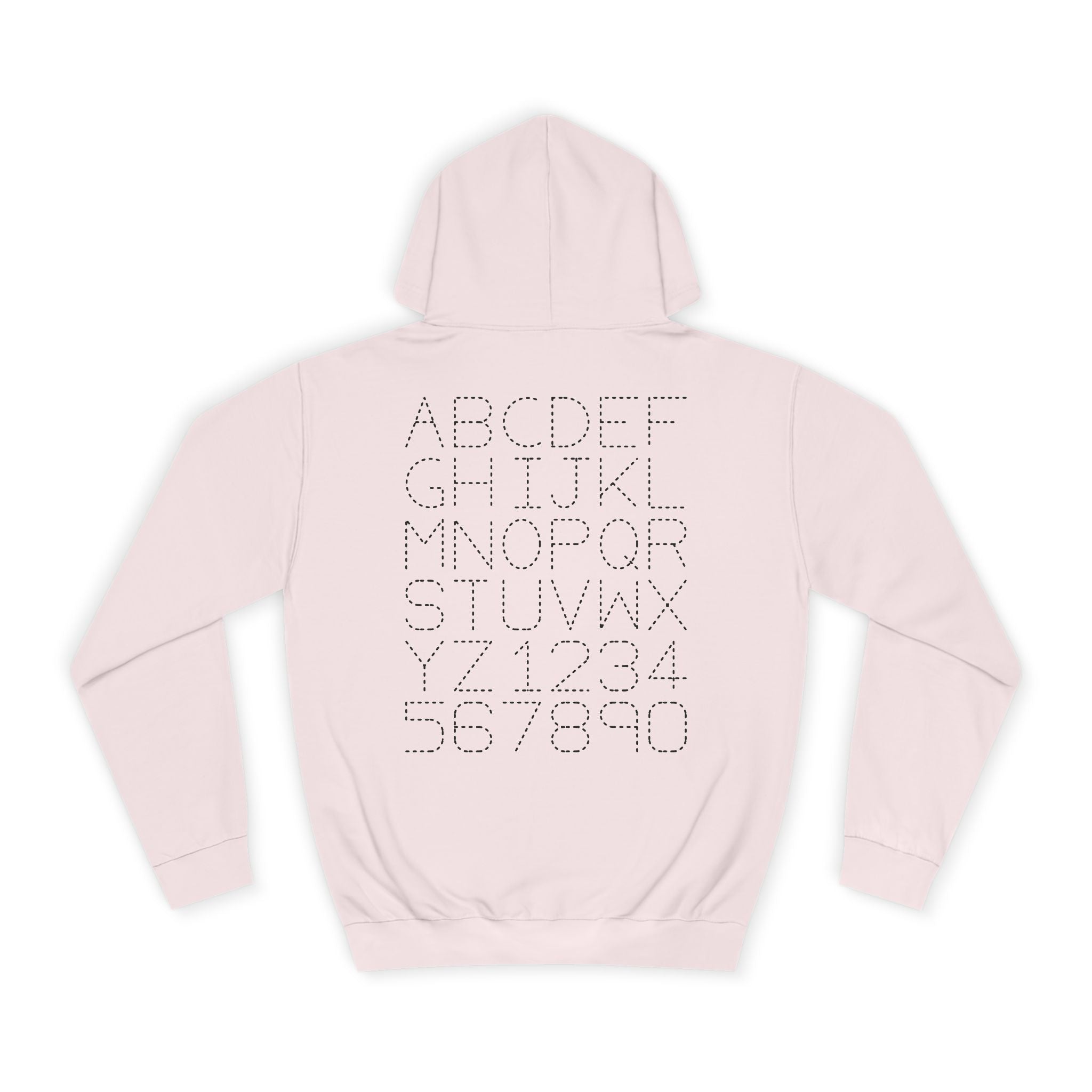 College Dotted Alphabet Hoodie | Campus Sweatshirt, Collegiate Style