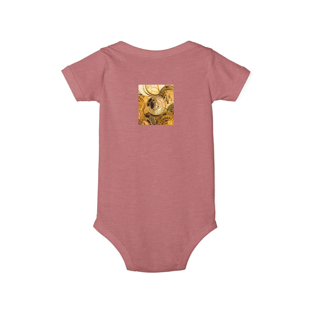 Bitcoin Cryptocurrency Infant One Piece | Floral Nursery Baby Bodysuit