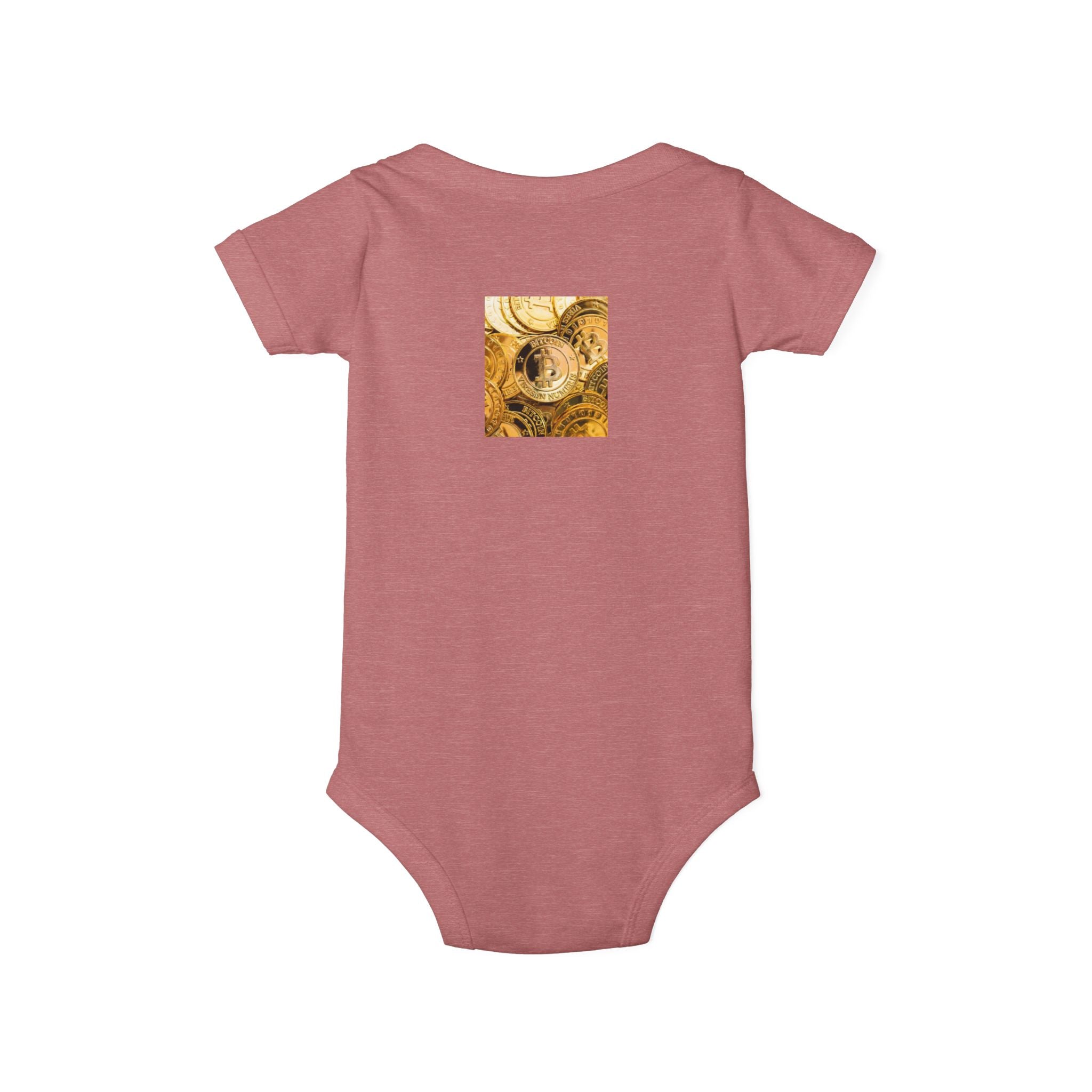Bitcoin Cryptocurrency Infant One Piece | Floral Nursery Baby Bodysuit