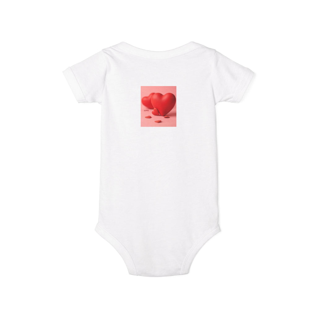 Red Heart Illustration Infant Bodysuit | Cute Valentine Baby Onesie