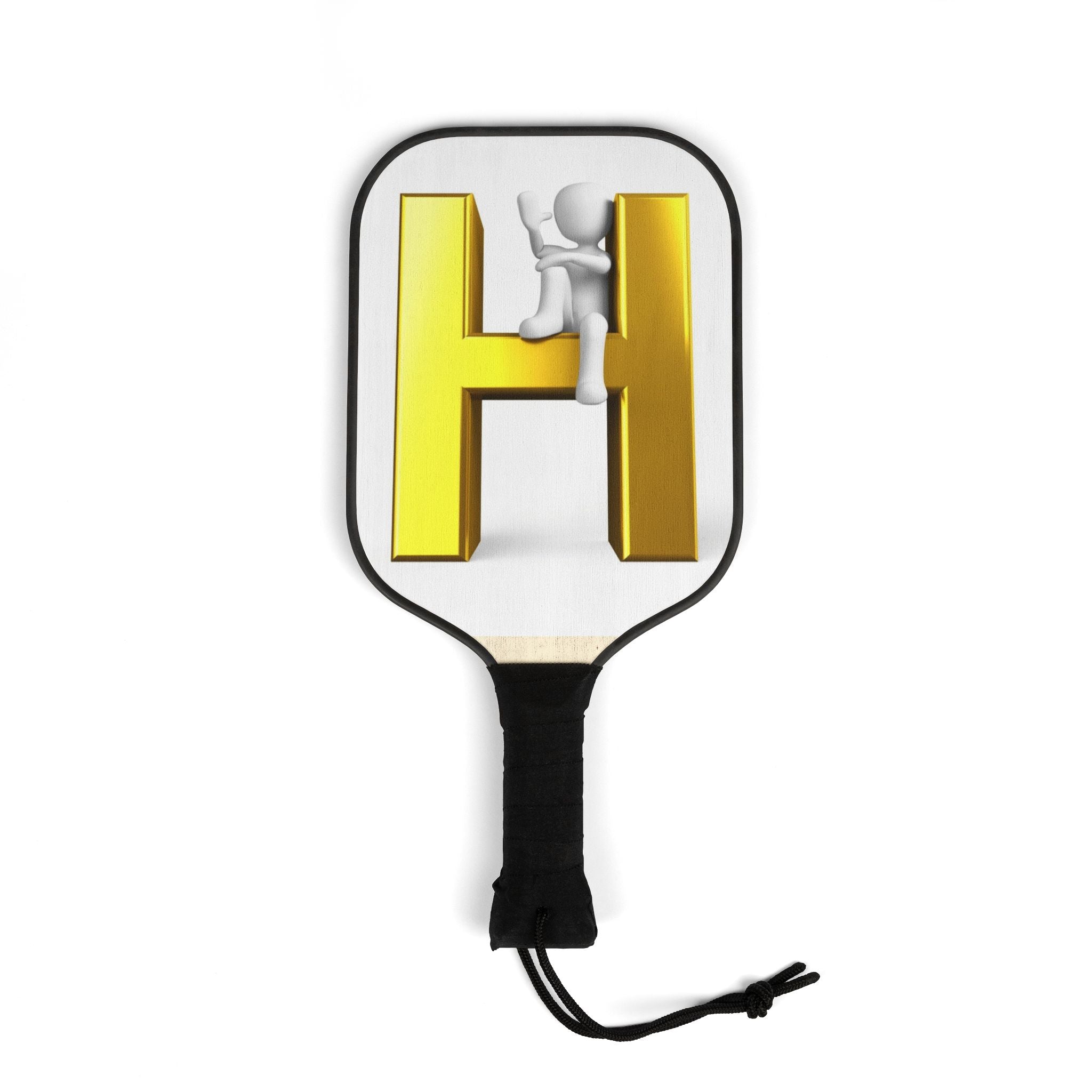 Gold Letter H Pickleball Paddle Set | Pickleball Kit, Matching Balls