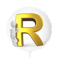 Gold Letter R Balloon 11" Round Foil | Initial Monogram Balloon
