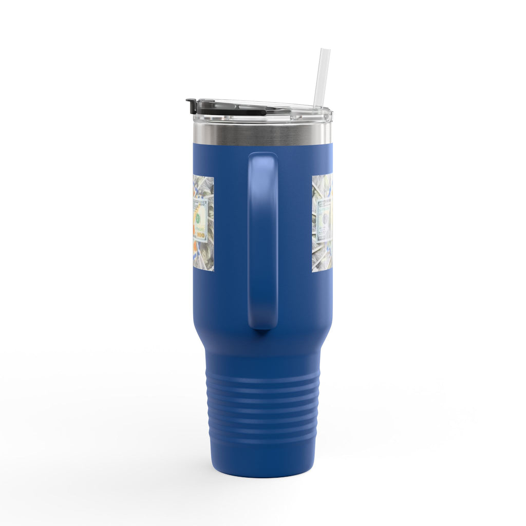 Stacked Hundred Dollar Bills Insulated Travel Mug | 40oz