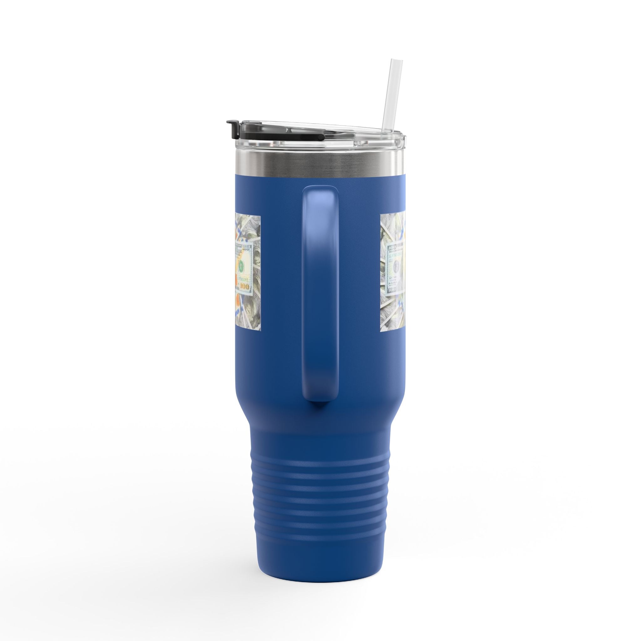 Stacked Hundred Dollar Bills Insulated Travel Mug | 40oz