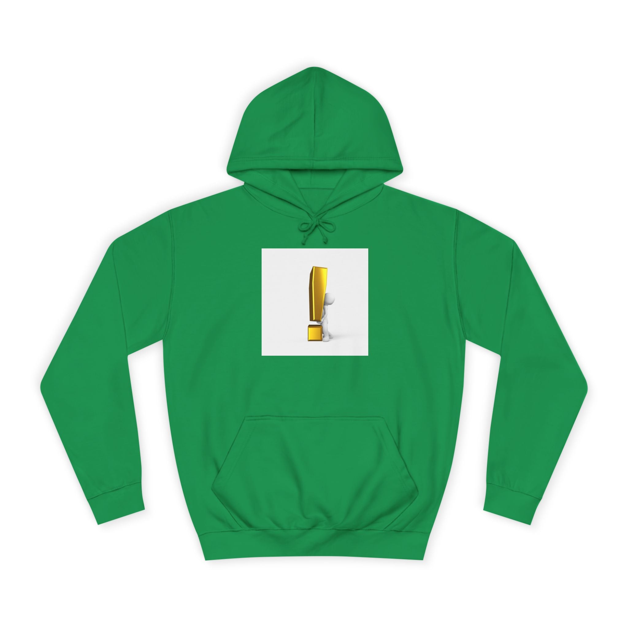 Gold Exclamation Mark Hoodie | Minimal Symbol Sweatshirt