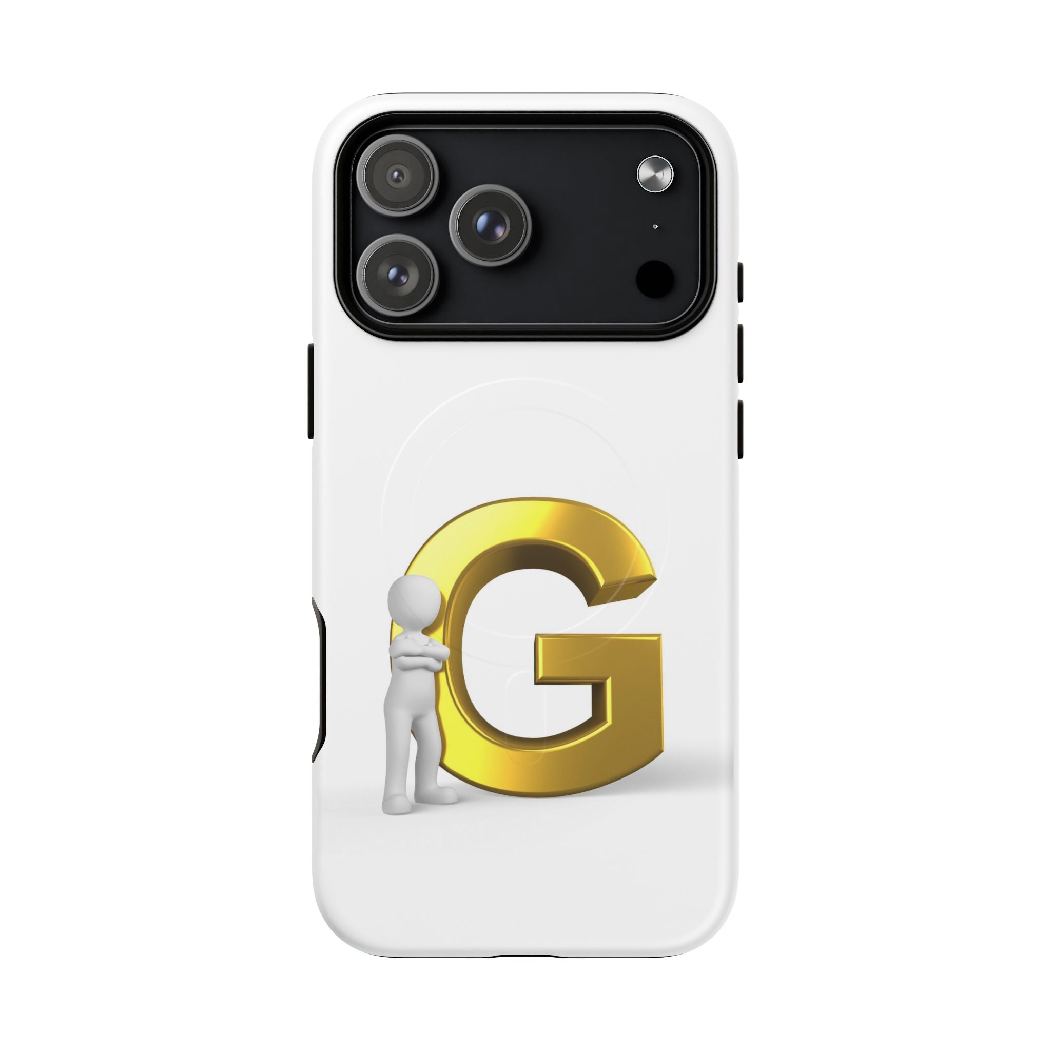 Coque de téléphone Monogramme Lettre G Dorée | Coque magnétique résistante
