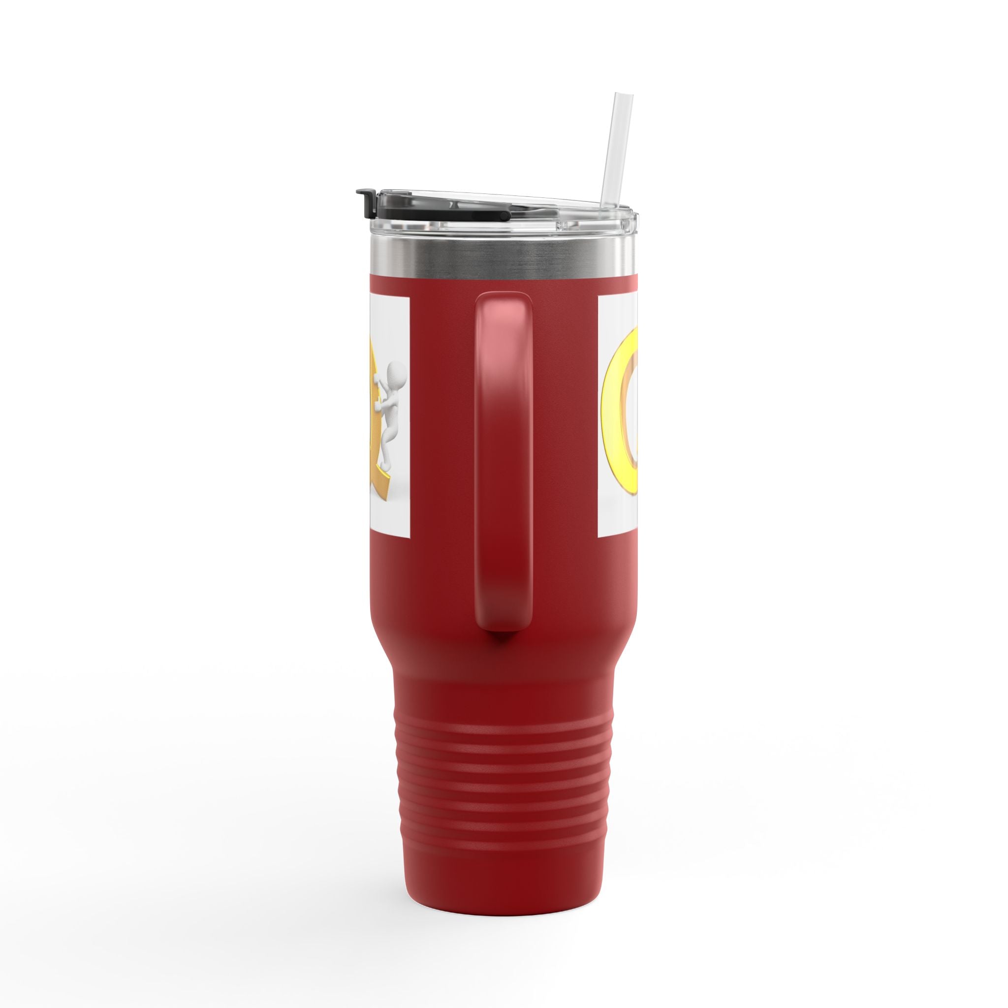 Gold Letter Q Monogram Travel Mug | 40oz Insulated Tumbler