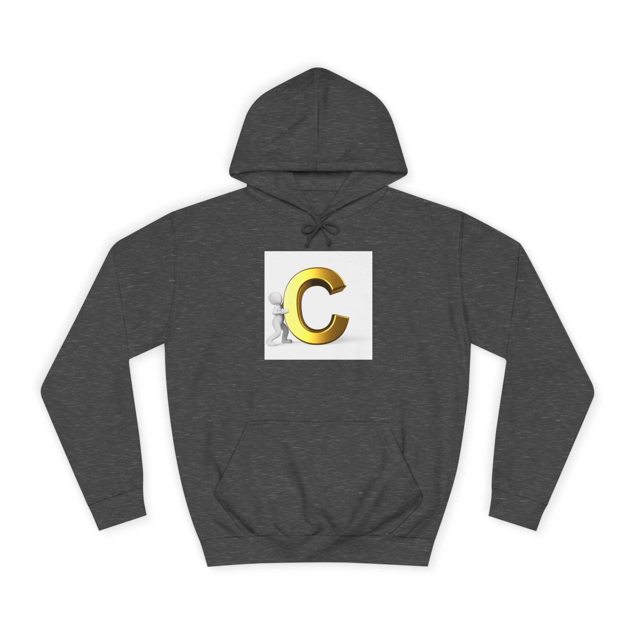 Gold Letter C Hoodie | Monogram Initial C Sweatshirt
