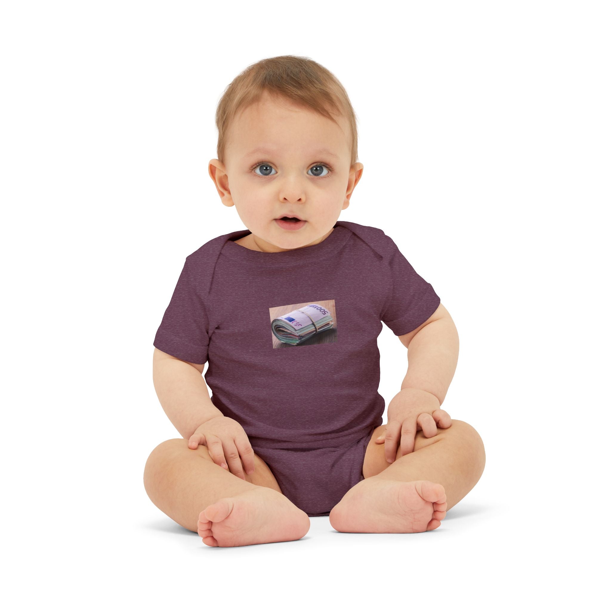 Stack of Cash Graphic Infant One Piece | money print bodysuit