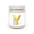 Gold Letter Y Initial Candle Soy Jar | 9oz White Lid