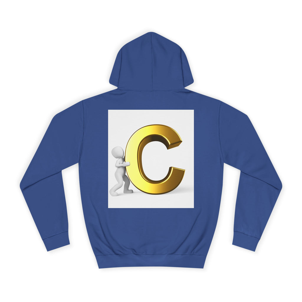 Gold Letter C Hoodie | Monogram Initial C Sweatshirt