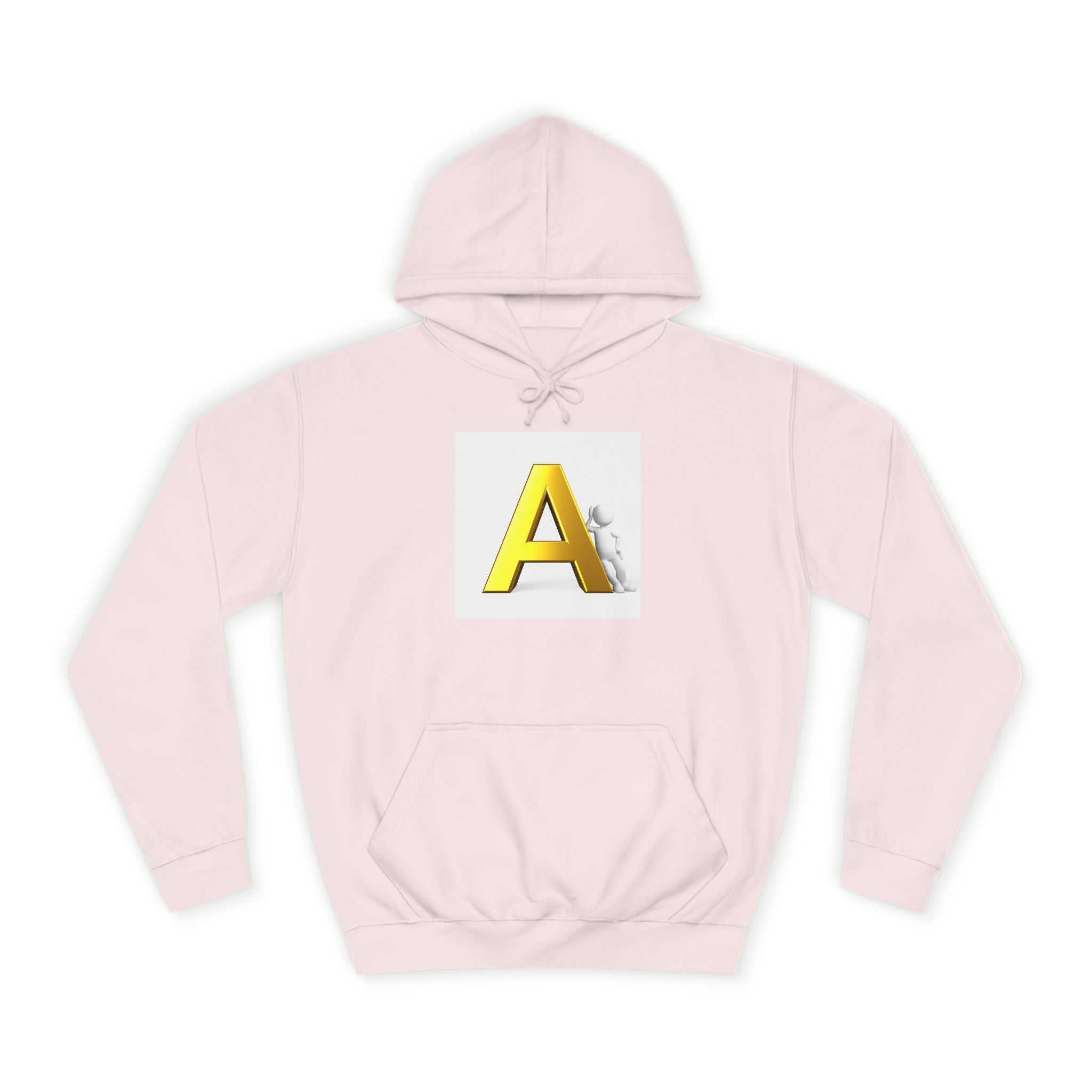 Sweat à capuche lettre A 3D or | Sweat-shirt initiales A monogramme