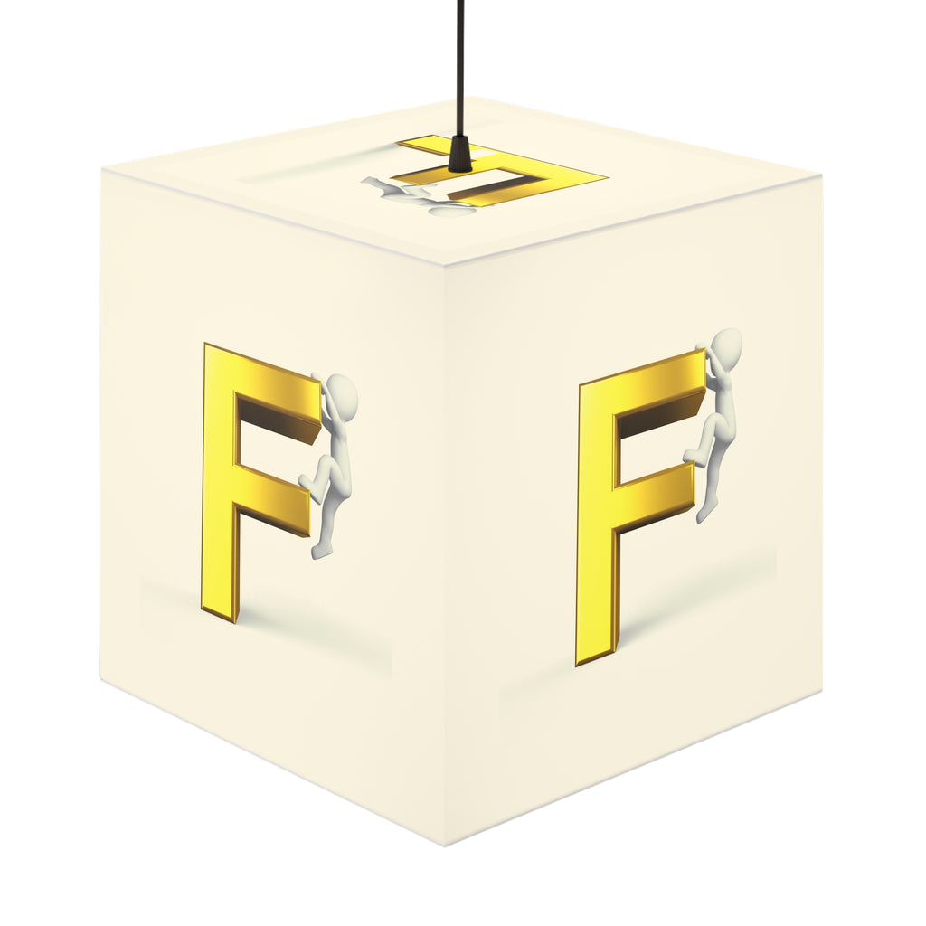 Climbing F Letter Light Cube Lamp | Alphabet Nightlight, Kids Room Decor