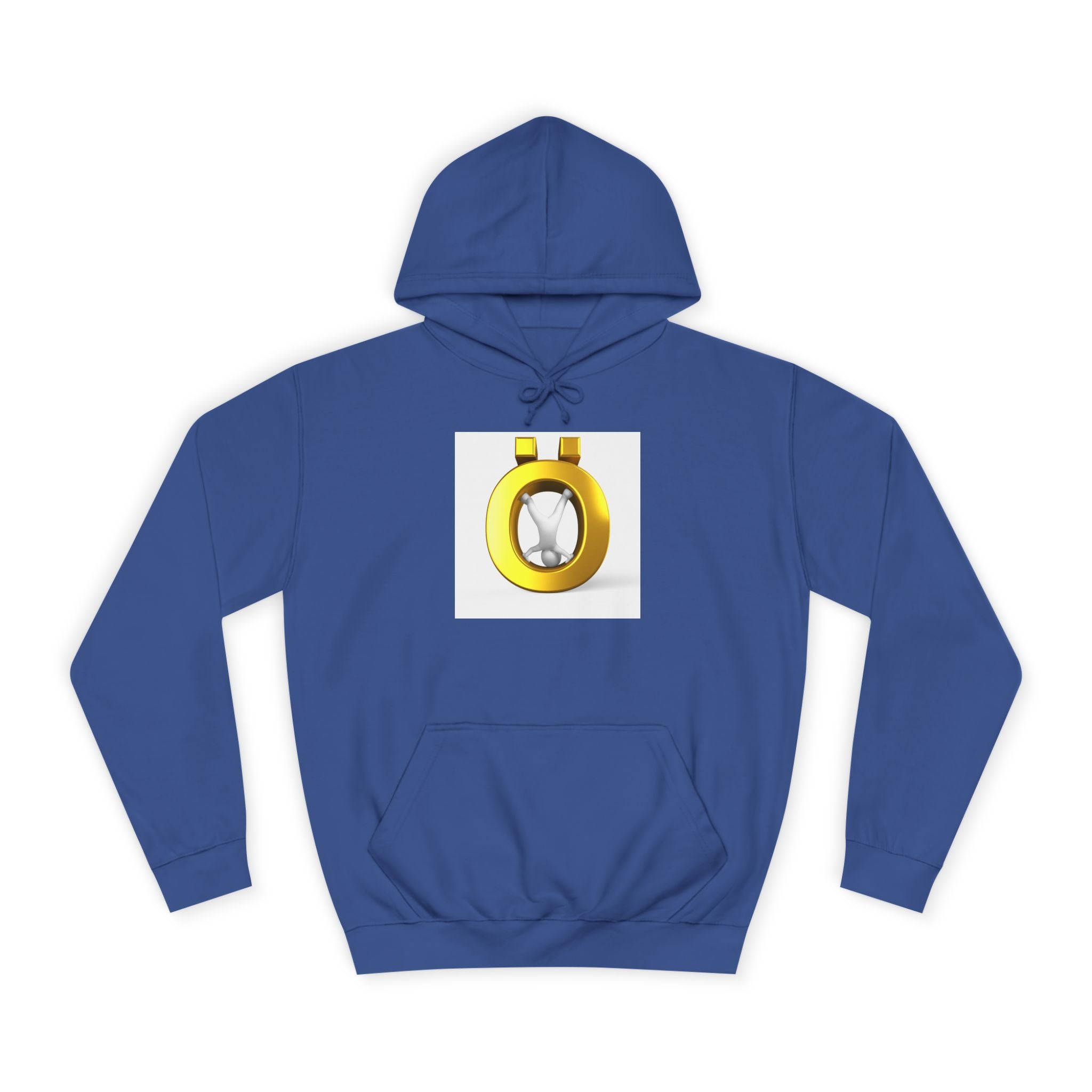 Gold Letter Ö Hoodie | Minimal Jewelry Logo, White Pullover
