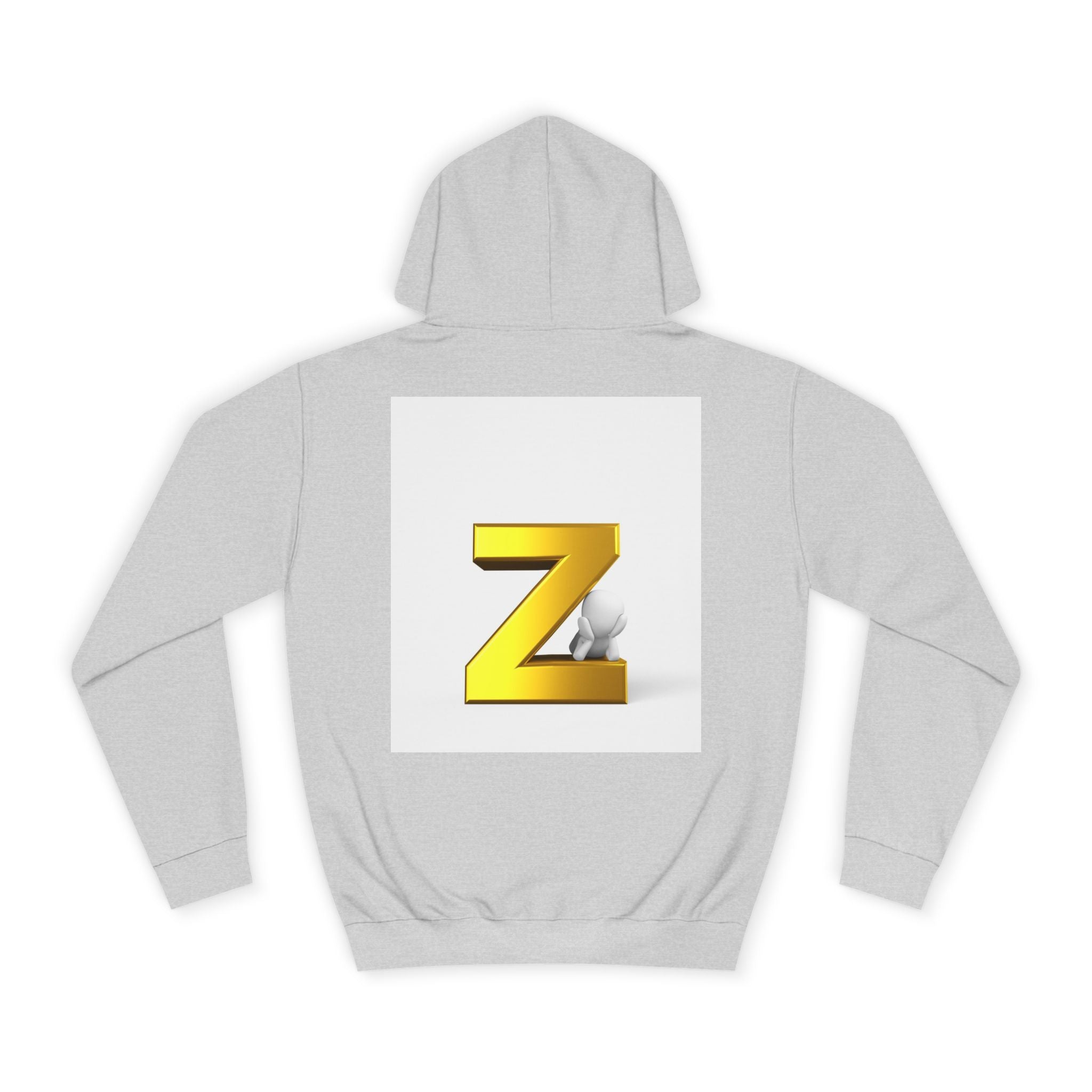 Gold 3D Letter Z Hoodie | Initial Monogram Pullover