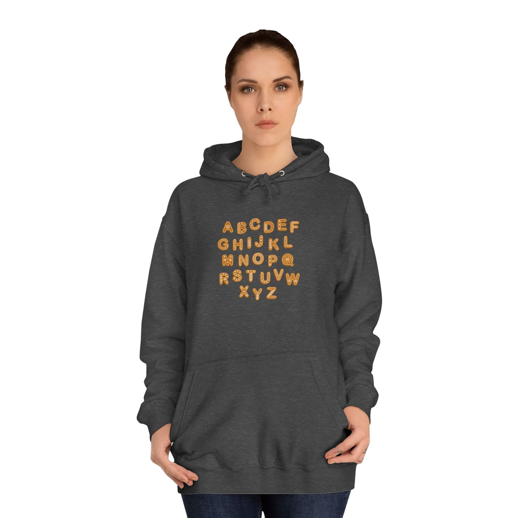 Cookie Alphabet Hoodie | Letters A to Z Cookie Font Sweatshirt