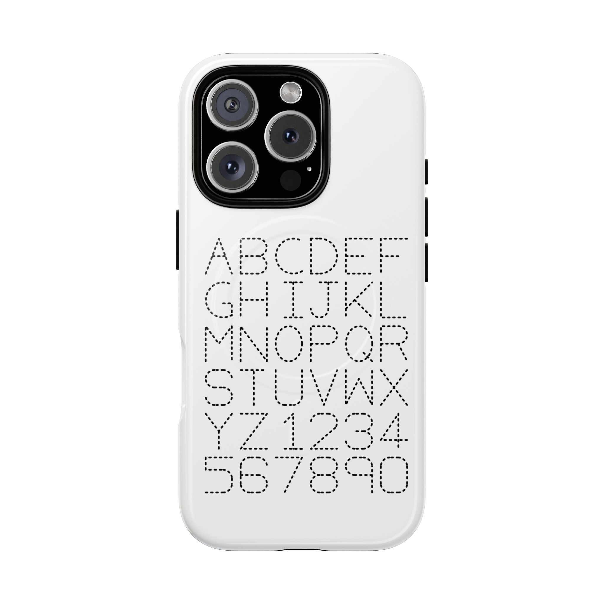 Coque de téléphone Alphabet à pois | Coque magnétique robuste