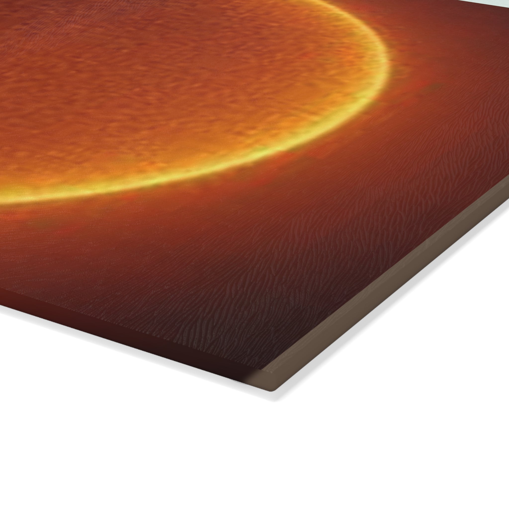 Solar Eclipse Circle Glass Cutting Board | Sun Halo Kitchen Decor