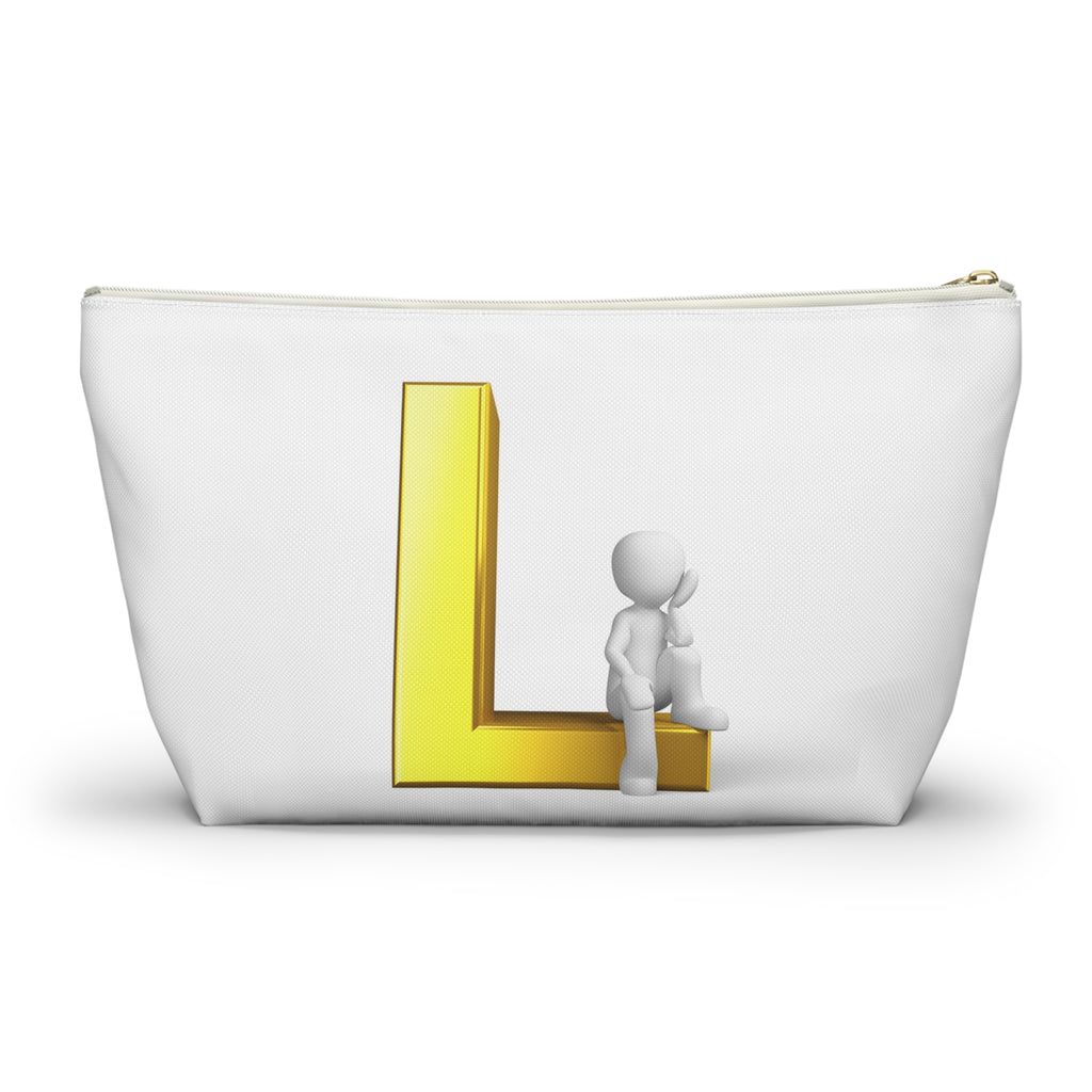 3D Letter L with Sitting Figure Accessory Pouch