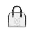 Alphabet Monogram Pattern Shoulder Handbag | Letter Grid A-Z 0-9