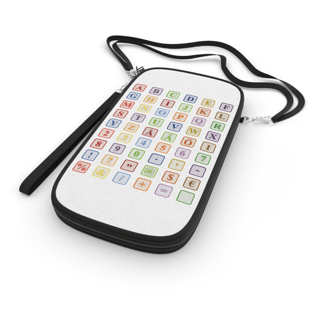 Colorful Keyboard Key Blocks Passport Wallet | Alphabet & Symbols Design