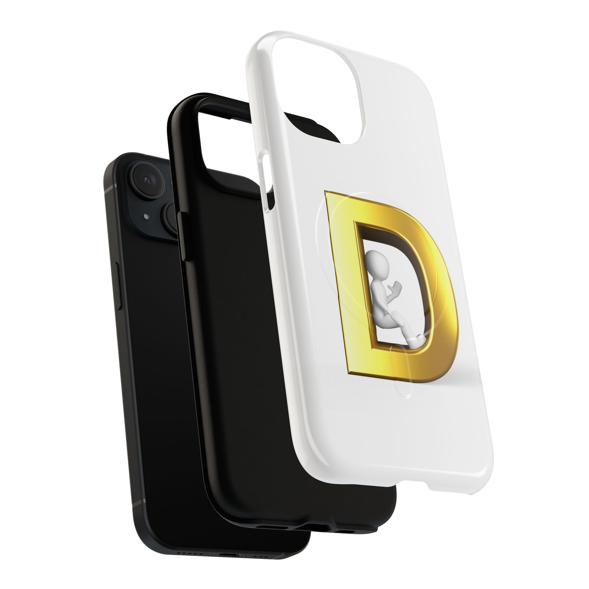 Gold Letter D Monogram Phone Case | Tough Magnetic Case