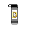 Gold Letter D Monogram Water Bottle | 20oz Initial Bottle