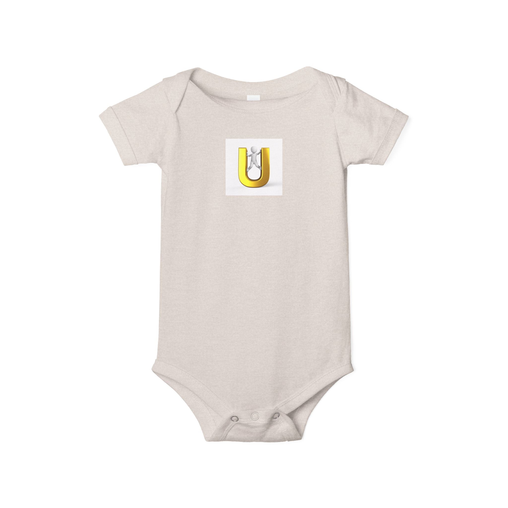 Grenouillère Lettre U Jaune | Body Bébé