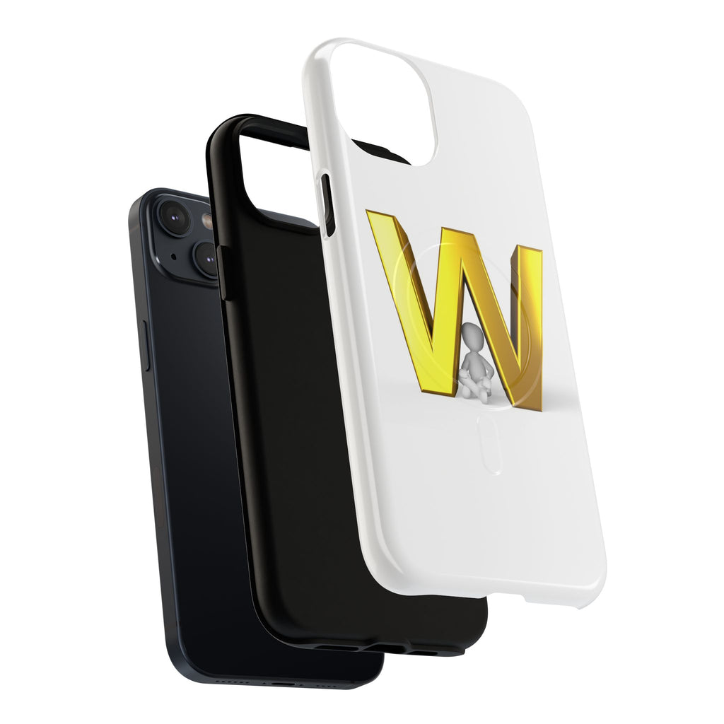 Gold Letter W Monogram Phone Case | Tough Magnetic Case