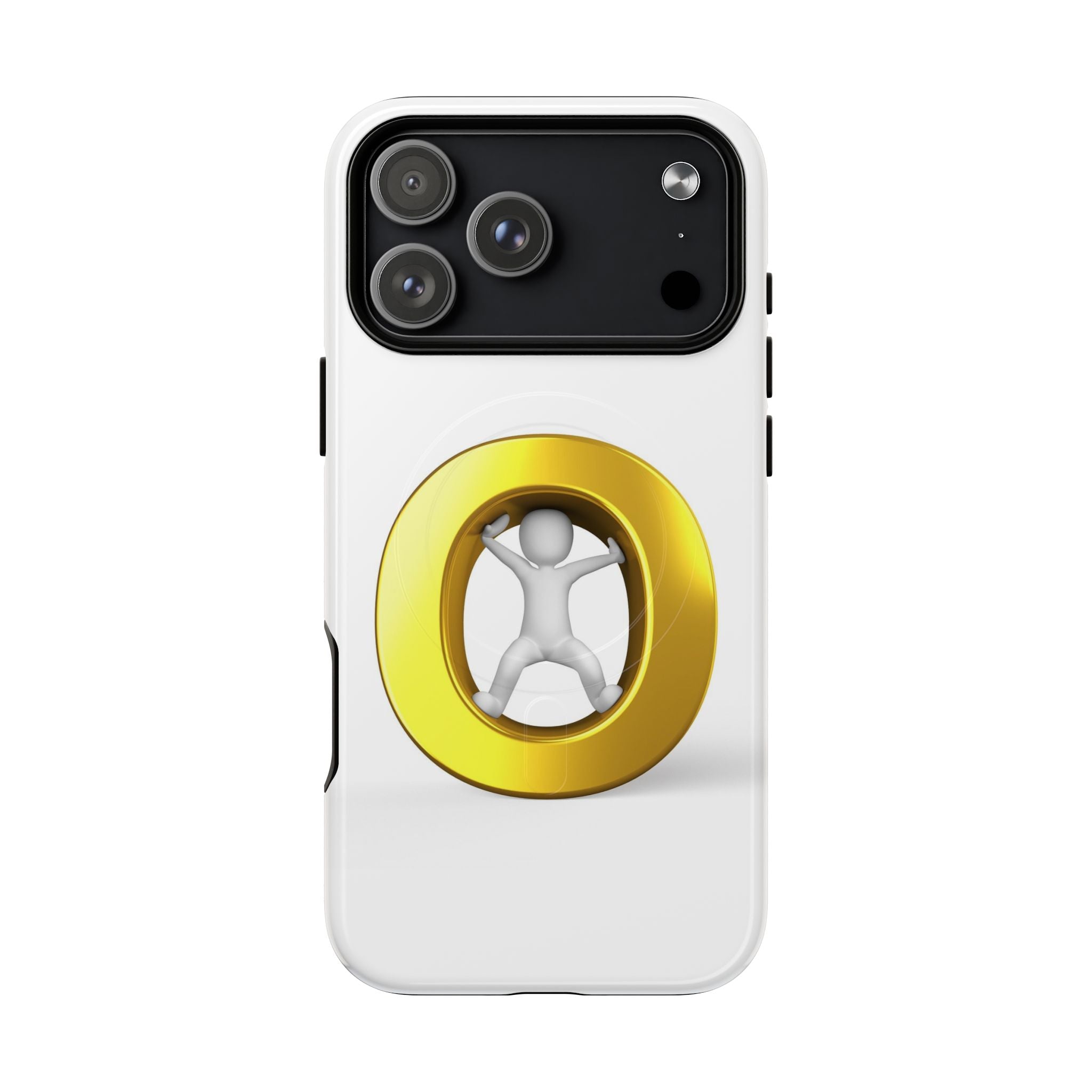 3D Gold Letter O Figure Phone Case | Tough Magnetic Case