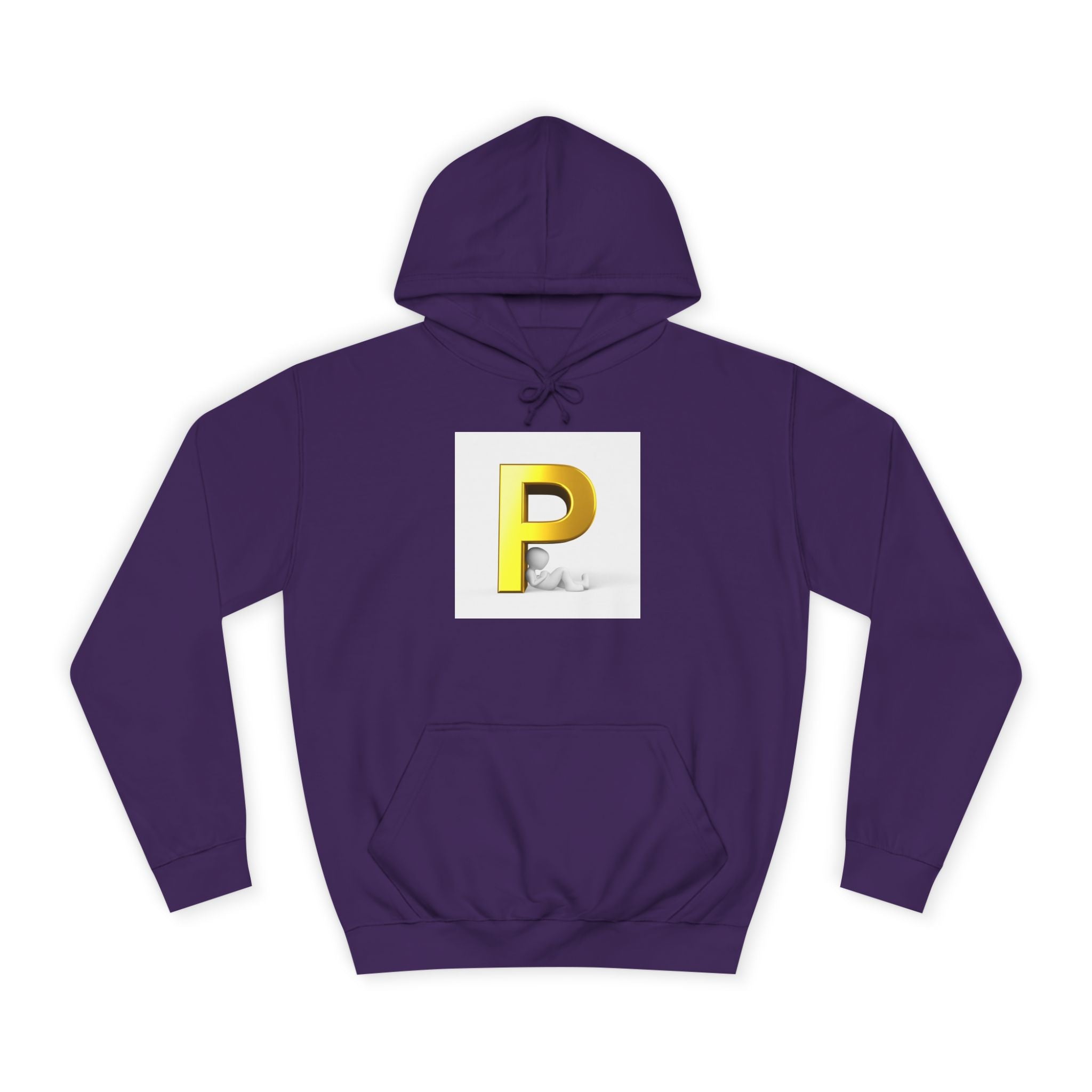Gold Letter P hoodie | Monogram Initial Pullover