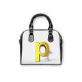 Gold Letter P with Figure Shoulder Bag | Monogram Initial Purse