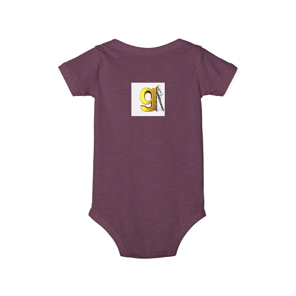 Yellow Letter G with worker Onesie | Baby Bodysuit, Alphabet Initial