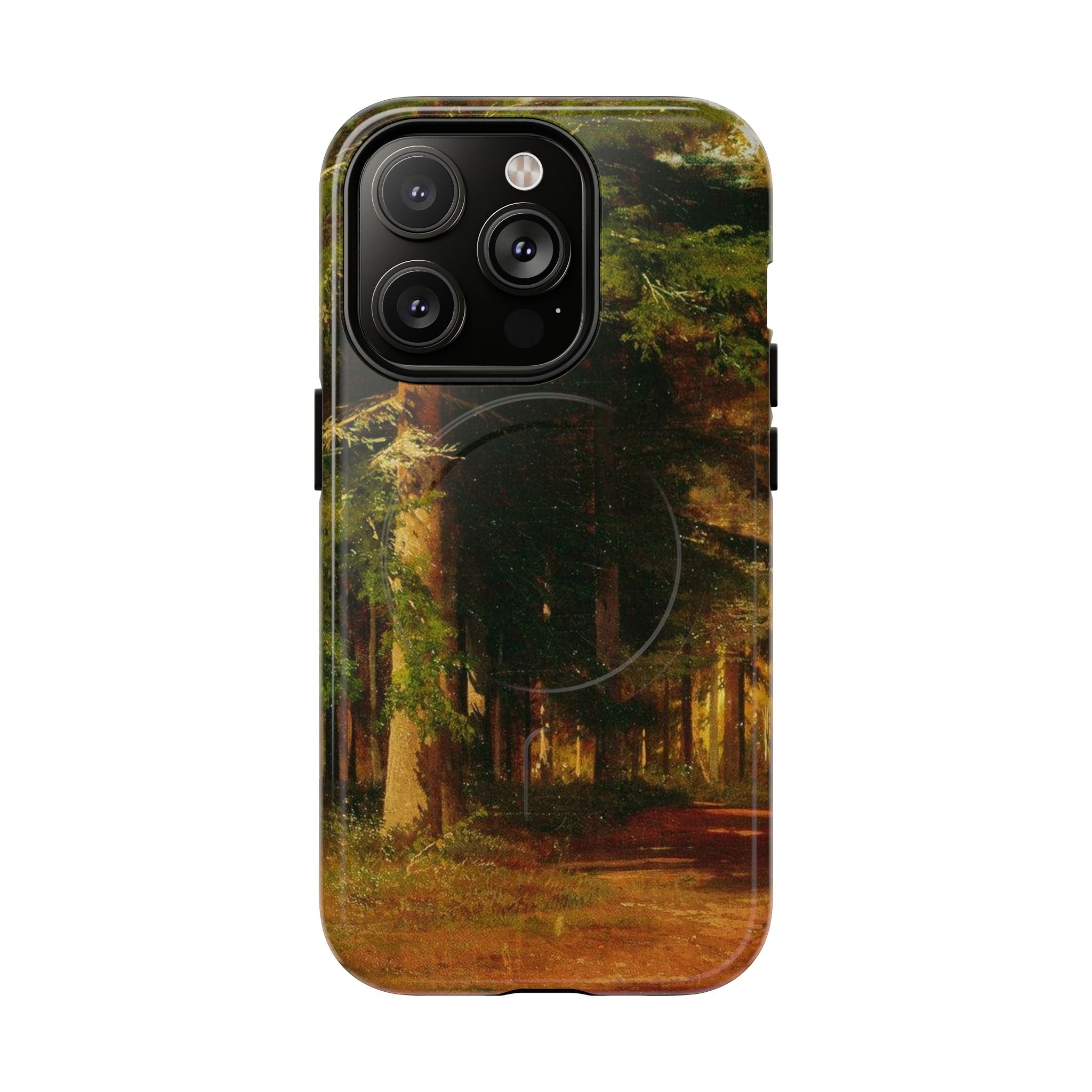 Coque de téléphone Chemin forestier d'automne | Coque magnétique robuste, illustration de paysage d'automne