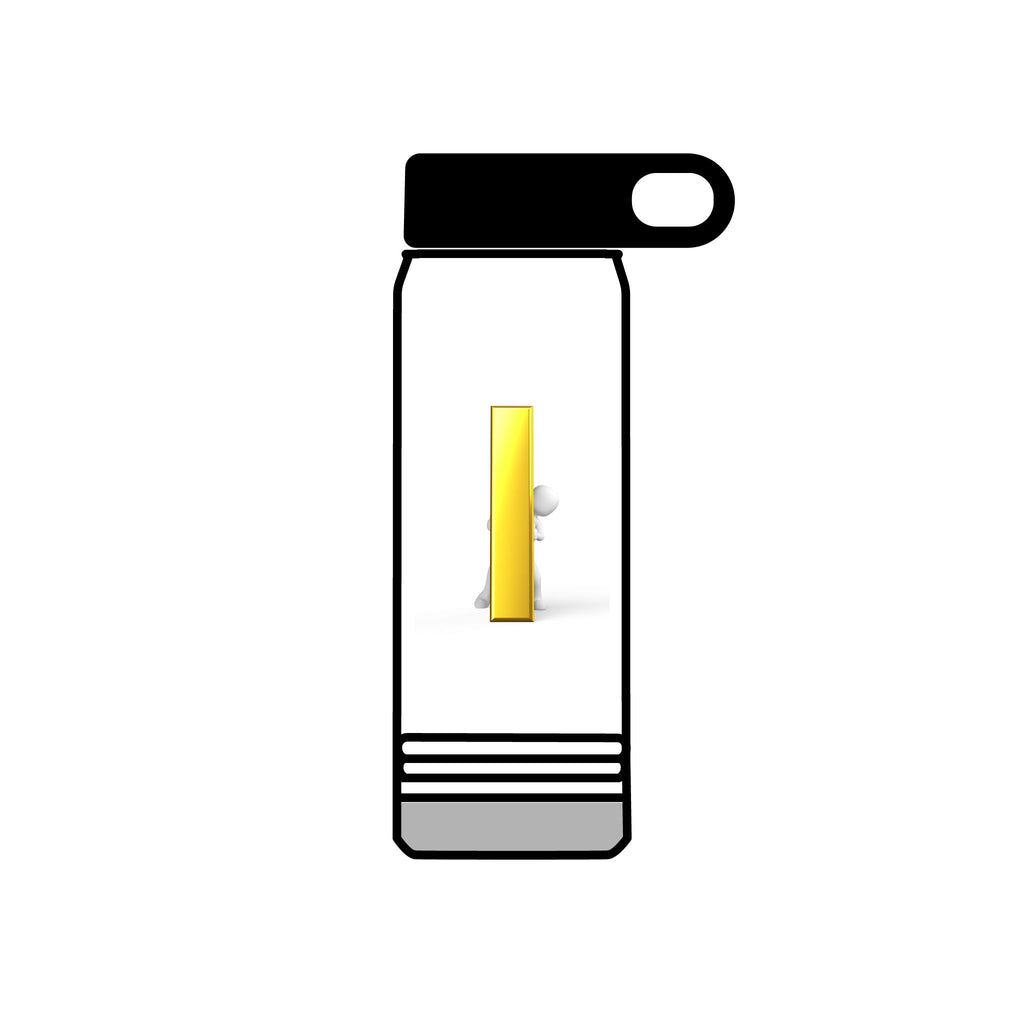Yellow Door with Peekaboo Character Water Bottle | 20oz Stainless