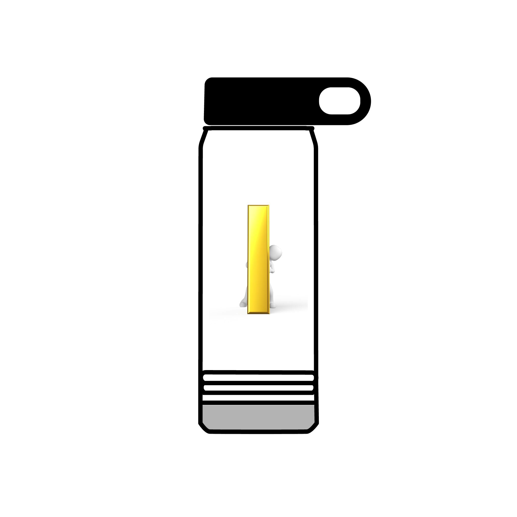 Yellow Door with Peekaboo Character Water Bottle | 20oz Stainless